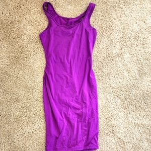 Purple tank mini dress